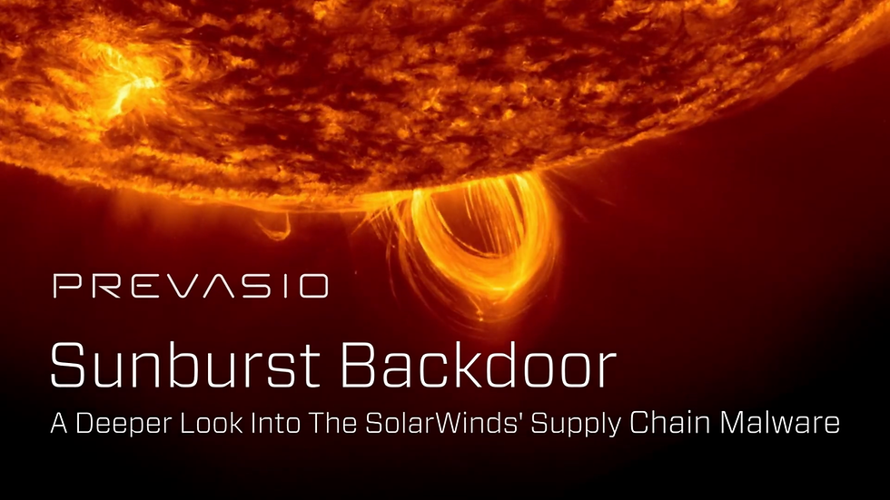 Sunburst Backdoor: A Deeper Look Into The SolarWinds’ Supply Chain Malware