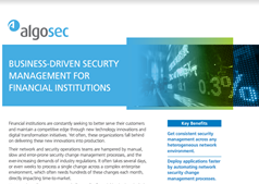 Business-Driven security management for financial institutions