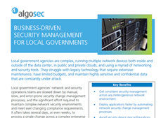 Business-driven security management for local governments