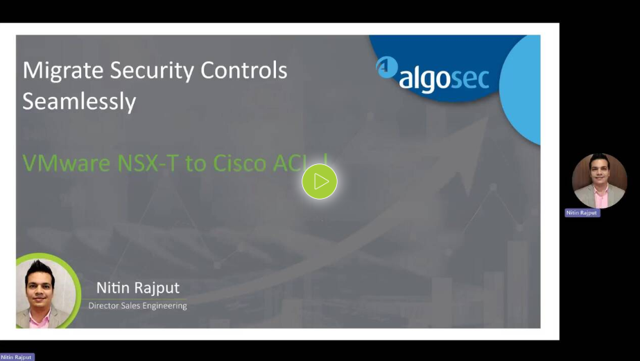 Policy migration example from VMWare NSX-T distributed firewall policies to Cisco ACI contracts