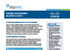 Partner Solution Brief: AlgoSec and Cisco