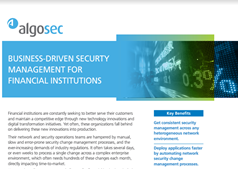 Business-Driven Security Management For Financial Institutions
