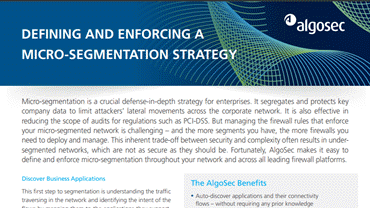 Defining and enforcing a micro-segmentation strategy
